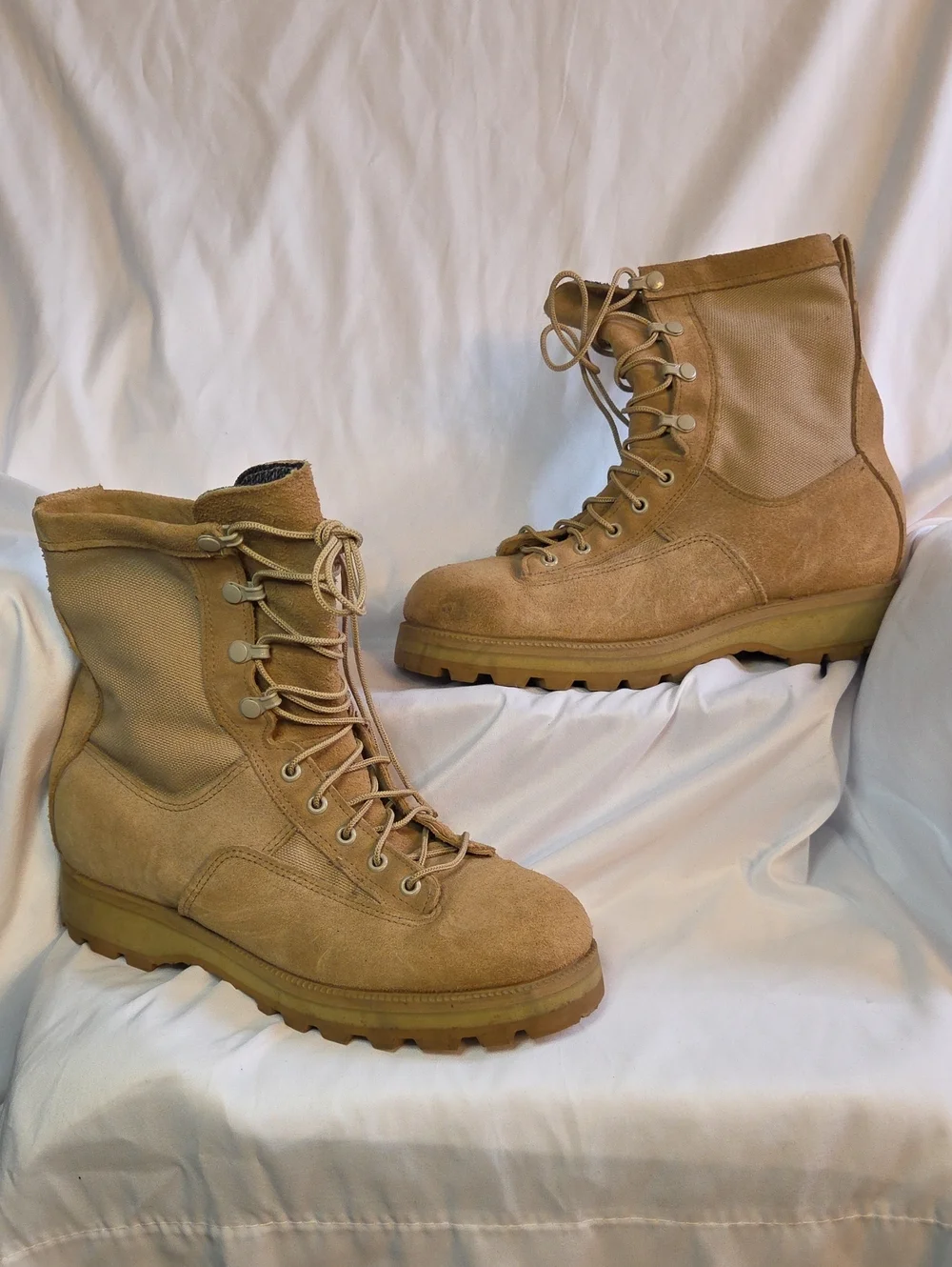 Men's Tactical Lace-Up Tan Field Boots